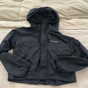 Columbia Black Hooded Windbreaker